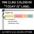 Custom color "Today is" label cling above a mini calendar date display on a whiteboard