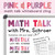 pink and purple math talk whiteboard cling