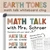 Earth Tones Math Talk whiteboard cling on a whiteboard