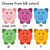 Totally Custom piggy bank color choices for the money math clings