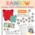Rainbow money math piggy bank whiteboard clings on a whiteboard