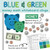 Blue and Green money math piggy bank whiteboard clings on a whiteboard