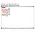 Modern Terrazzo money math piggy bank whiteboard clings shown to scale on a 4x6 foot whiteboard mockup