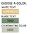 Header text color choices: white, black, or a coordinating color