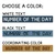 Header text color choices: white, black, or a coordinating color