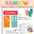 Rainbow domino whiteboard clings