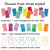 Rainbow domino clings in three styles: multicolor, color with white dots, and white with color dots