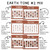 Earth Tones whiteboard calendar examples in rust with round, square, mini, and handwritten numbers