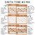 Earth Tones whiteboard calendar examples in caramel with round, square, mini, and handwritten numbers