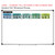 Blue and Green place value whiteboard cling display shown to scale on a 4x6 foot whiteboard mockup