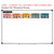 Retro Brights place value whiteboard cling display shown to scale on a 4x6 foot whiteboard mockup