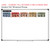 Varsity Stripes place value whiteboard cling display shown to scale on a 4x6 foot whiteboard mockup