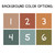 Earth Tones color choices for the header and chart, numbered swatches