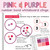 Pink and Purple number bond whiteboard clings on a whiteboard