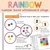 Rainbow number bond whiteboard clings on a whiteboard