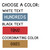 Header text color choices: white, black, or a coordinating color