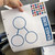 Varsity Stripes number bond whiteboard clings up close, showing the reusable static cling