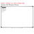 Retro Brights number bond whiteboard clings shown to scale on a 4x6 foot whiteboard mockup