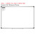 Modern Terrazzo number bond whiteboard clings shown to scale on a 4x6 foot whiteboard mockup