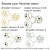 Modern Terrazzo number bond color choices with single-color and mixed counters