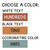 Header text color choices: white, black, or a coordinating color