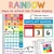 Rainbow Days at School ten frame display on a whiteboard