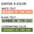 Header text color choices: white, black, or a coordinating color