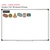 Earth Tones 2D and 3D shapes whiteboard clings shown to scale on a 4x6 foot whiteboard mockup