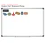 Varsity Stripes 2D and 3D shapes whiteboard clings shown to scale on a 4x6 foot whiteboard mockup
