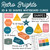 Retro Brights 2D and 3D shapes whiteboard clings on a whiteboard