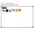 Modern Terrazzo 2D and 3D shapes whiteboard clings shown to scale on a 4x6 foot whiteboard mockup