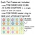 What's in the Pastel ten frame set: ten frame, 10 counters in all smiles or classic round, and a header