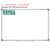 Blue and Green ten frame whiteboard cling with counters shown to scale on a 4x6 foot whiteboard mockup