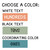 Header text color choices: white, black, or a coordinating color
