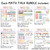 Overview of the Pastel Math Talk cling sets: days at school ten frame, place value, and more