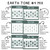 Earth Tones whiteboard cling calendar examples in earth tone mix four, showing fonts, text colors, and number styles