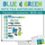 Blue and Green Math Talk Whiteboard Bundle (half whiteboard) with ten frame, place value, base 10, money, and shapes clings