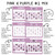 Pink and Purple whiteboard cling calendar examples in pink and purple mix two, showing fonts, text colors, and number styles