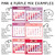 Pink and Purple whiteboard cling calendar examples in a pink and purple mix, showing fonts, text colors, and number styles