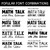 Popular font combinations for the personalized Math Talk whiteboard cling