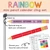Rainbow mini pencil calendar clings on a whiteboard with an optional "Today is" cling