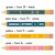 Retro Brights mini pencil calendar examples in different colors, fonts, and text colors