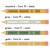 Modern Terrazzo mini pencil calendar examples in different colors, fonts, and text colors
