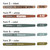 Earth Tones flair pen schedule clings showing font and black, white, or coordinating text color choices