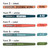 Tropical Botanical flair pen schedule clings showing font and black, white, or coordinating text color choices