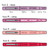 Pink and Purple mini flair pen calendar examples with font and text color choices and piece sizes