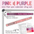Pink and Purple mini flair pen calendar clings on a whiteboard with an optional "Today is" cling