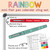 Rainbow mini flair pen calendar clings on a whiteboard with an optional "Today is" cling