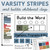 Varsity Stripes Word Builder whiteboard clings
