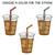 Earth Tones iced coffee cups showing the straw color choices